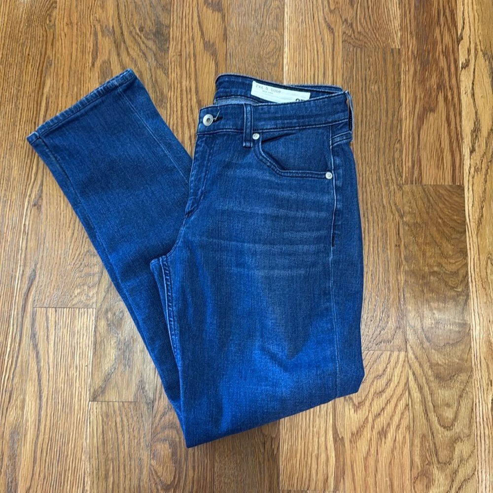 rag & bone Skinny Jeans 27 Dark Wash High Rise Ankle Stretch Denim